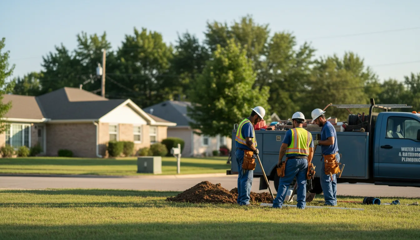 Residential water line and bathroom plumbing service in Farmingdale, ME